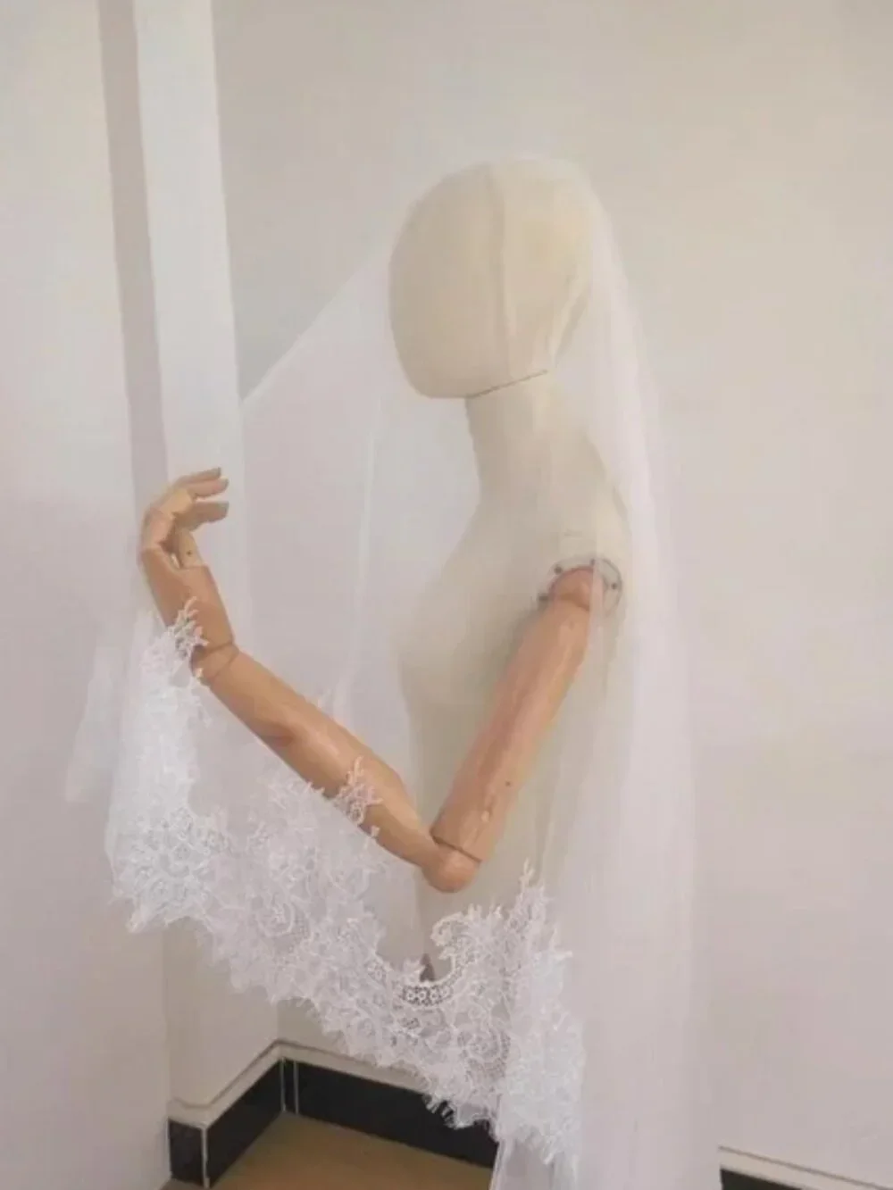 Floral Lace Cathedral Wedding Veil